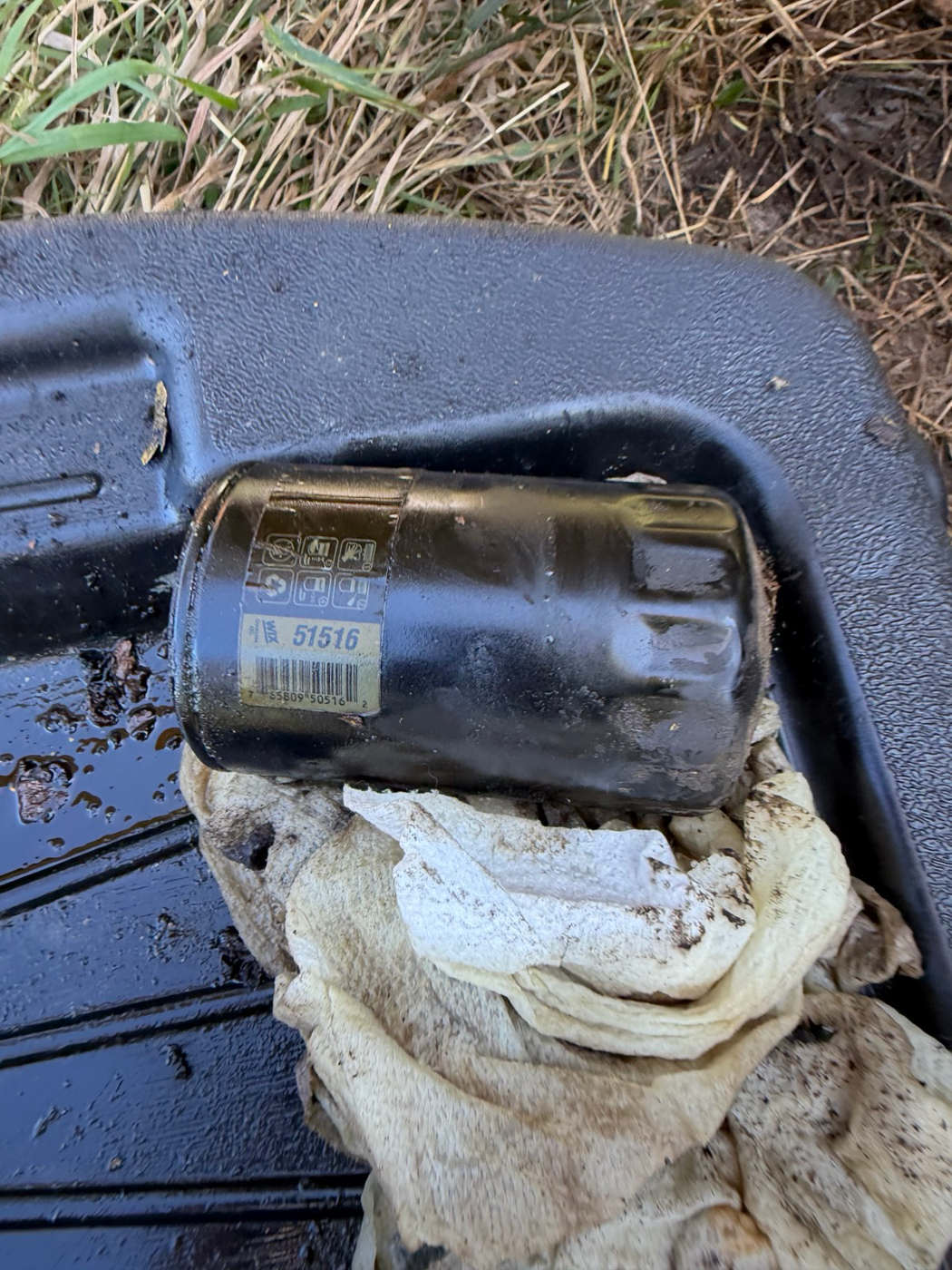 The old Wix 51516 filter, removed