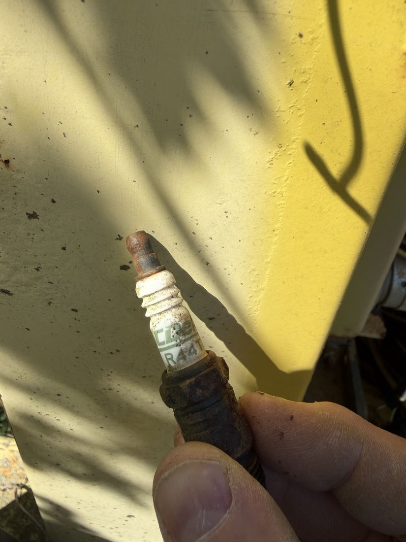 AC Delco R44 spark plug, pulled